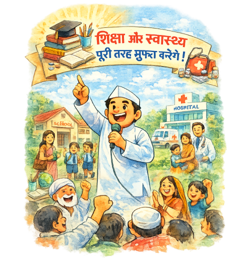 Free education & healthcare for all.